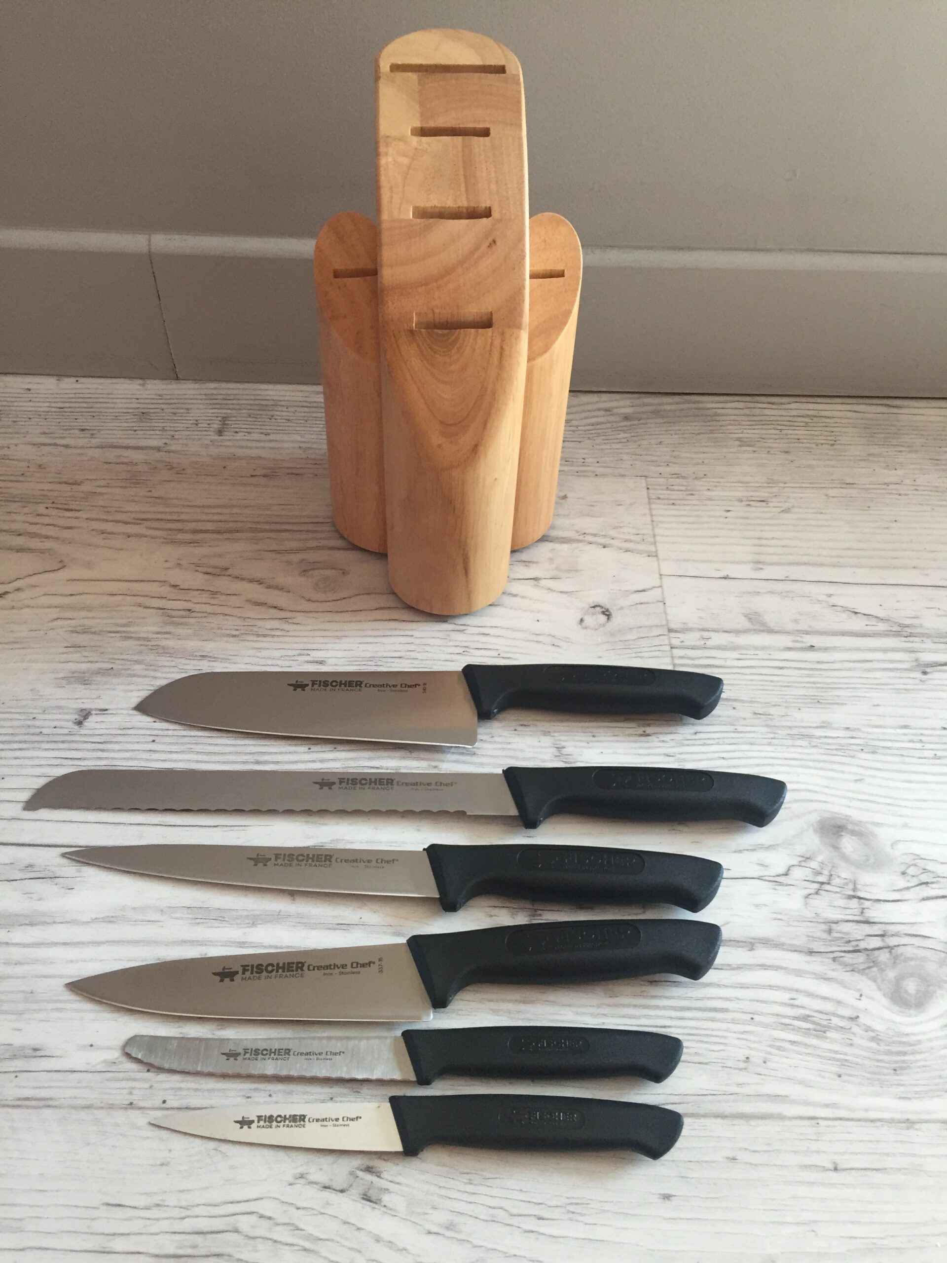 Fischer Creative Chef Bloc bois 6 couteaux cuisine
