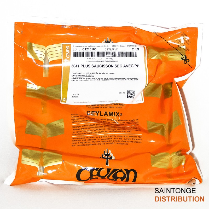 Saintonge Distribution Pack Saucisson Sec assaisonnement 2kg+boyaux
