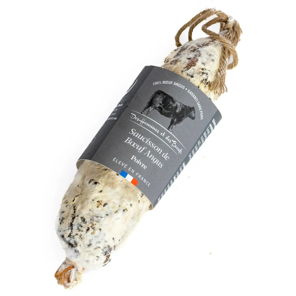 Des Hommes et des Bœufs Saucissons secs 100% Bœuf poivre 200 g