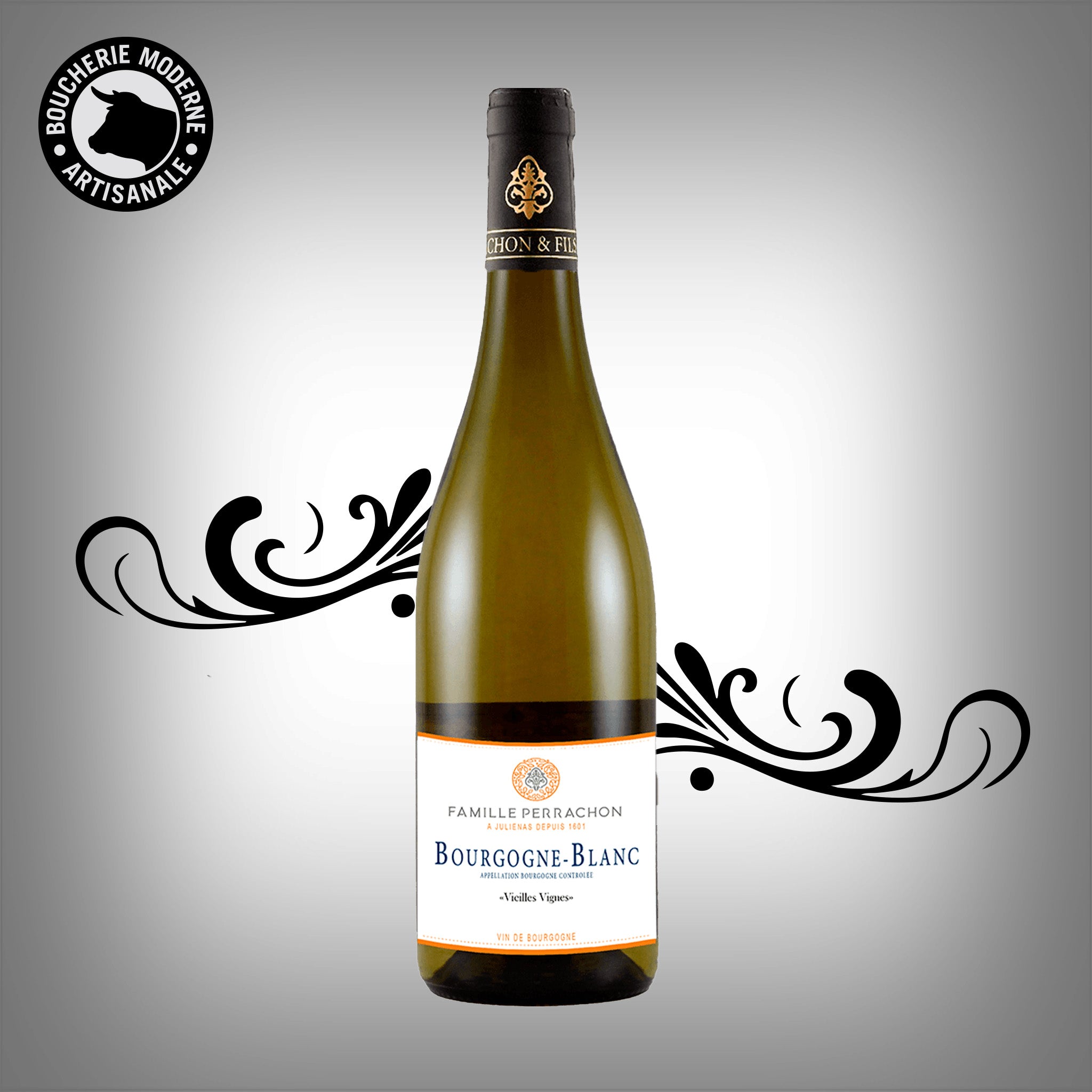 Boucherie Moderne VIN Bourgogne Perrachon vin blanc 75 cl