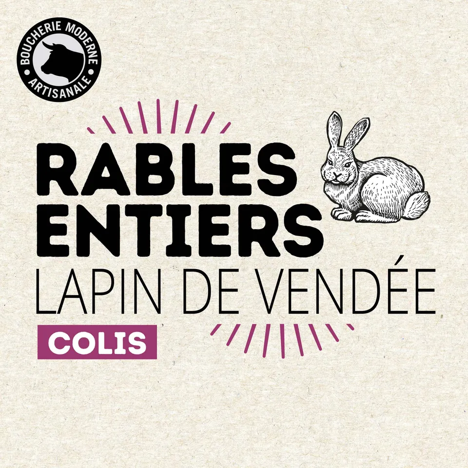 Boucherie Moderne TRAITEUR Râbles entiers lapin Vendée 5kg