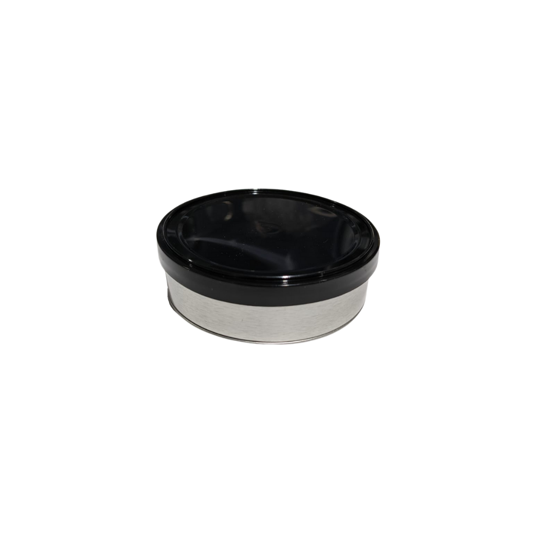 Boîte métal 100 ml couvercle noir self seal